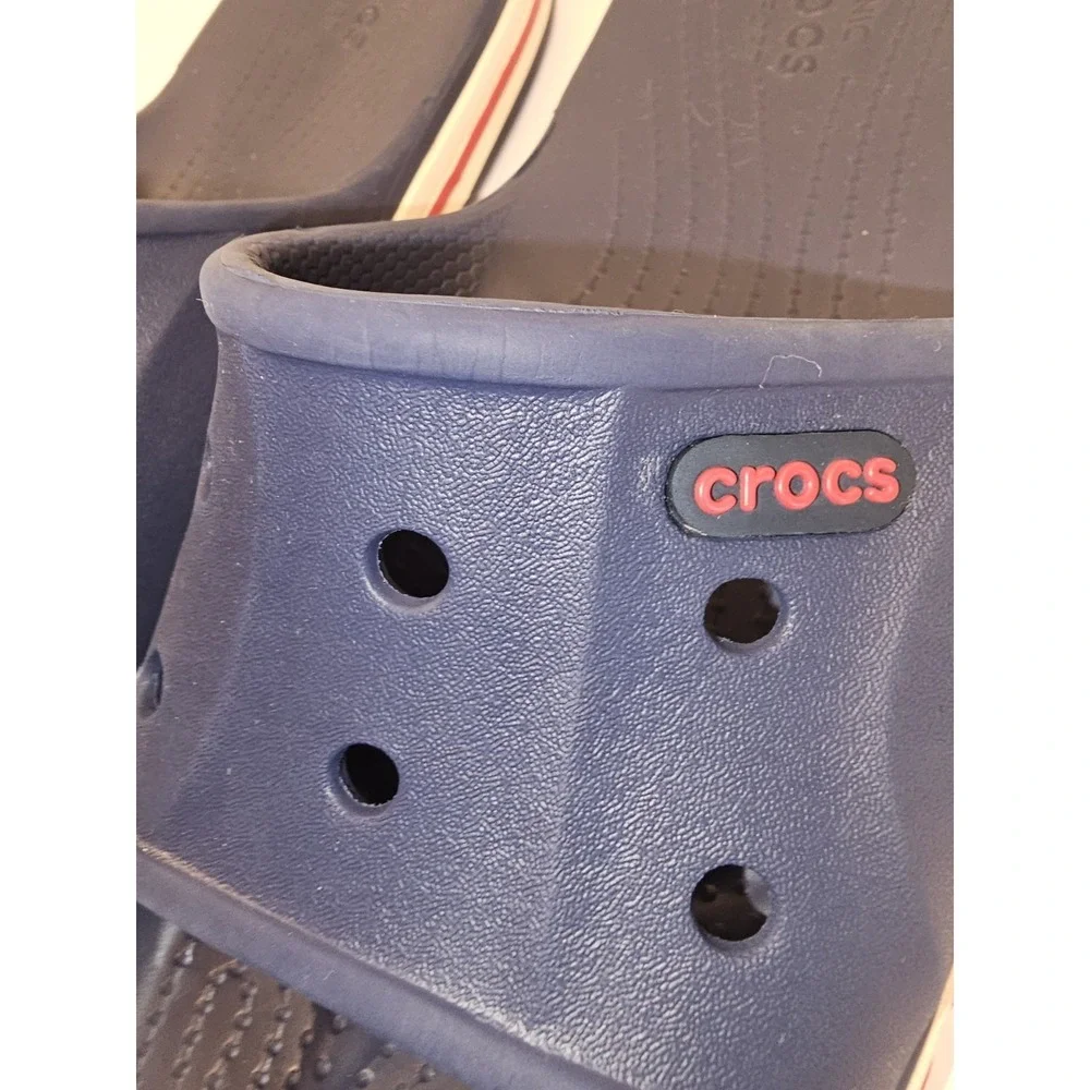 Crocs Unisex Bayaband Slide - Navy/Pepper - Men's 6 Womens 8‎